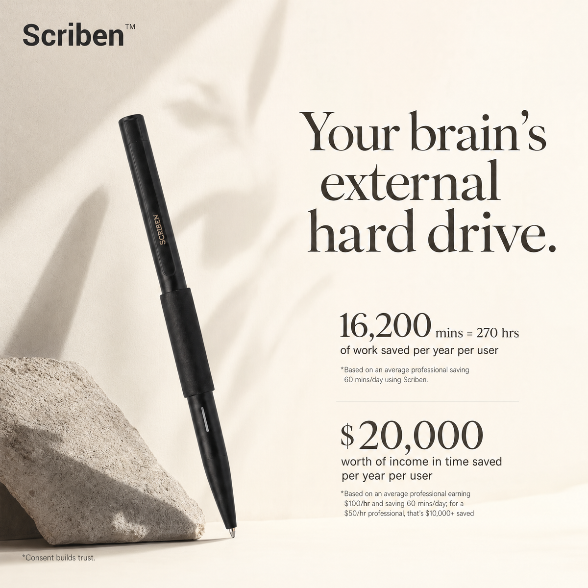 Scriben — 会議を録音・文字起こし・要約するAIペン