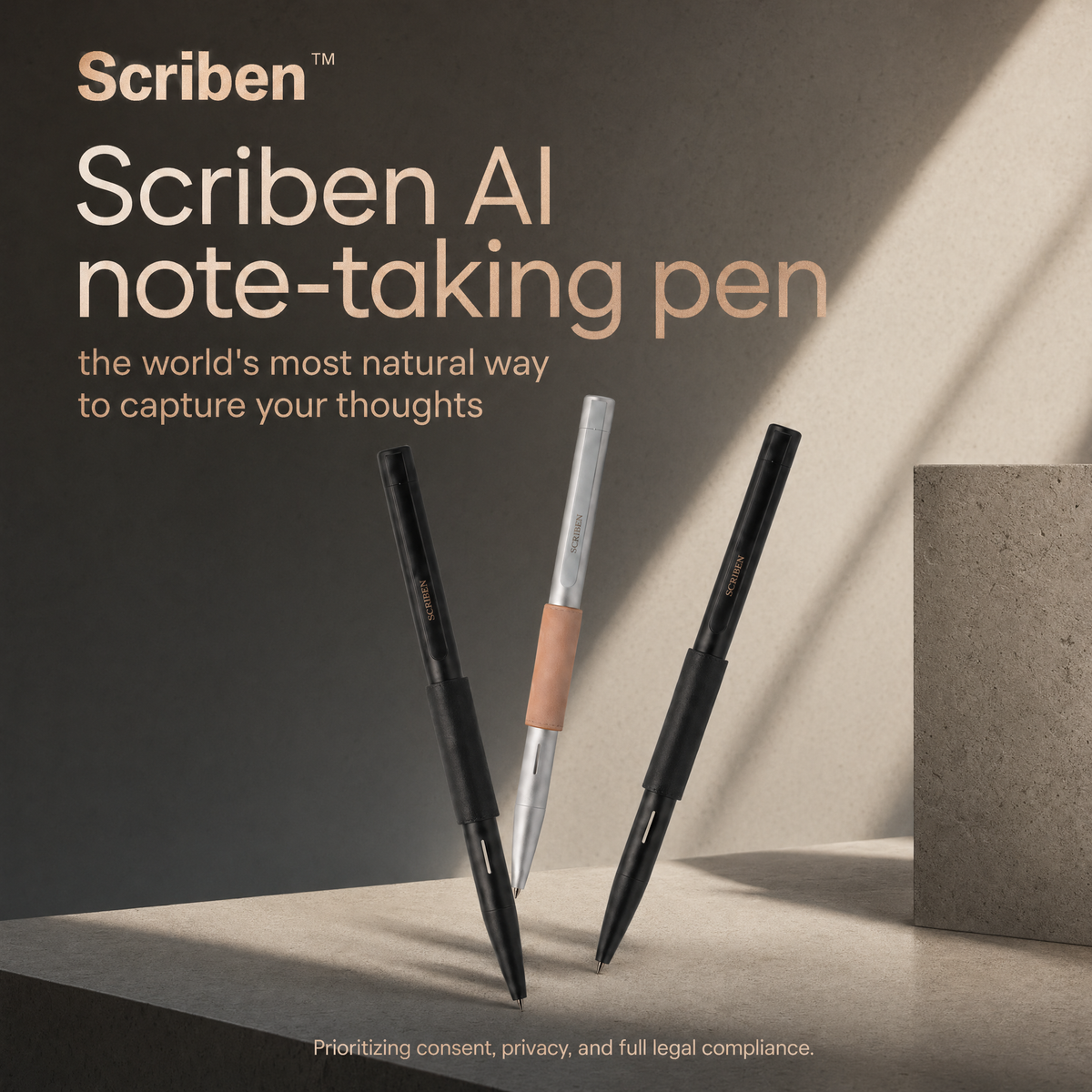 Scriben — 会議を録音・文字起こし・要約するAIペン